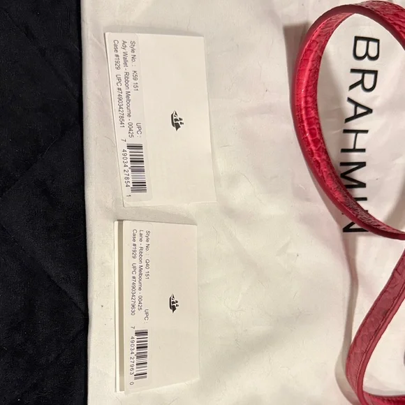 Brahmin Lane Vibrant Pink Croc-Embossed Crossbody Bag and Wallet - Picture 5 of 6